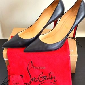 Christian Louboutin Black Leather Pump 85mm